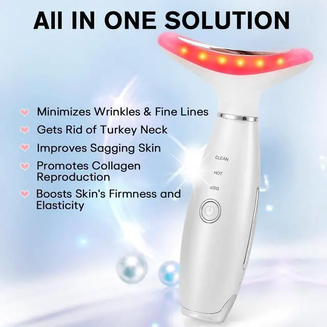 Alt view image 2 of 7 - _Mega Brand Facial Massager,Neck Face Massager Tool,3 Mode Massage with Heat,Portable Beauty Instrument for Skin Care Women Gift