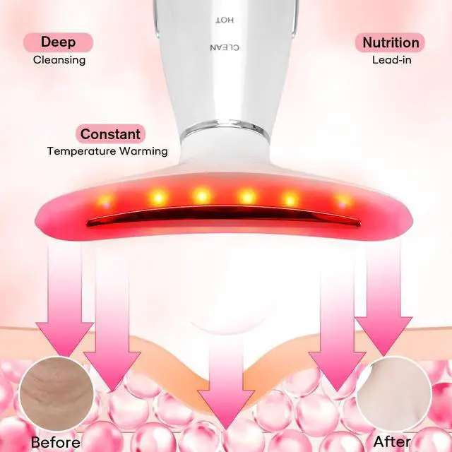 Alt view image 4 of 7 - _Mega Brand Facial Massager,Neck Face Massager Tool,3 Mode Massage with Heat,Portable Beauty Instrument for Skin Care Women Gift