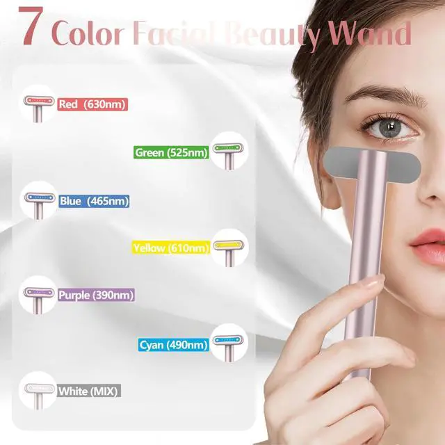 Alt view image 2 of 7 - _Mega Brand Red-Light-Therapy-for-Face, 7 in 1 LED Light Therapy Eye Equipment for Skin Care at Home Red Light Therapy Face Massager Skin Rejuvenation Light