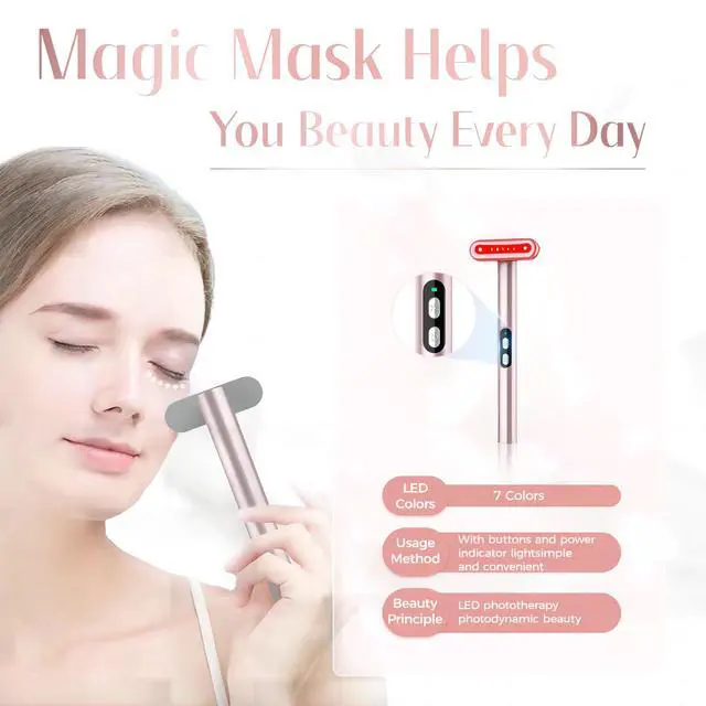 Alt view image 4 of 7 - _Mega Brand Red-Light-Therapy-for-Face, 7 in 1 LED Light Therapy Eye Equipment for Skin Care at Home Red Light Therapy Face Massager Skin Rejuvenation Light