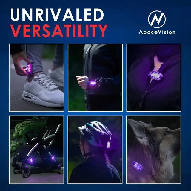Alt view image 5 of 7 - _Mega Brand LED Safety Light (2 Pack) - Clip On Strobe/Running Lights for Runners, Dog, Bike, Walking, Boat, Kayak, Stroller and More - High Visibility Accessories for Your Reflective Gear, Bicycle