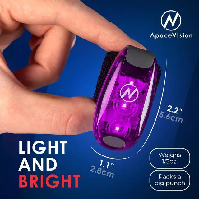 Alt view image 4 of 7 - _Mega Brand LED Safety Light (2 Pack) - Clip On Strobe/Running Lights for Runners, Dog, Bike, Walking, Boat, Kayak, Stroller and More - High Visibility Accessories for Your Reflective Gear, Bicycle
