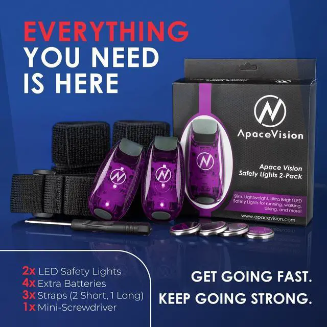 Alt view image 2 of 7 - _Mega Brand LED Safety Light (2 Pack) - Clip On Strobe/Running Lights for Runners, Dog, Bike, Walking, Boat, Kayak, Stroller and More - High Visibility Accessories for Your Reflective Gear, Bicycle