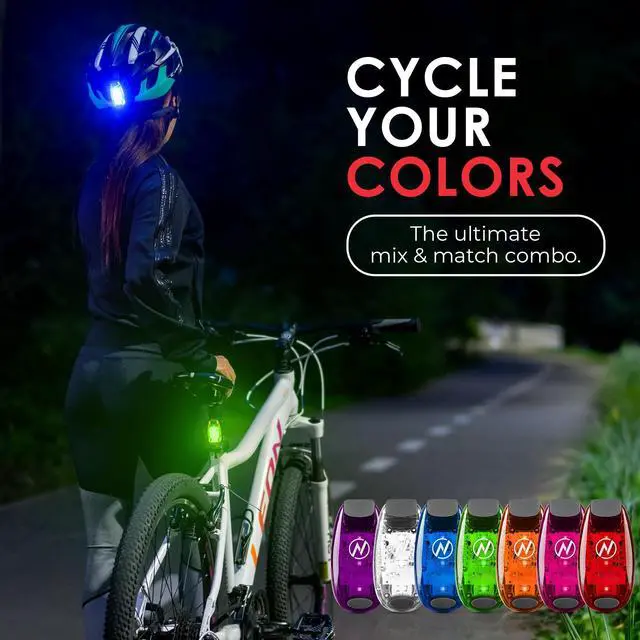 Alt view image 7 of 7 - _Mega Brand LED Safety Light (2 Pack) - Clip On Strobe/Running Lights for Runners, Dog, Bike, Walking, Boat, Kayak, Stroller and More - High Visibility Accessories for Your Reflective Gear, Bicycle
