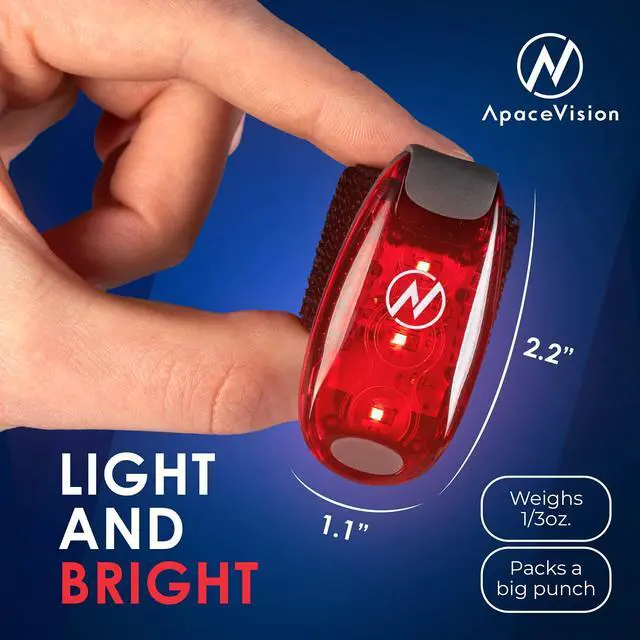 Alt view image 4 of 7 - _Mega Brand LED Safety Light (2 Pack) - Clip On Strobe/Running Lights for Runners, Dog, Bike, Walking, Boat, Kayak, Stroller and More - High Visibility Accessories for Your Reflective Gear, Bicycle