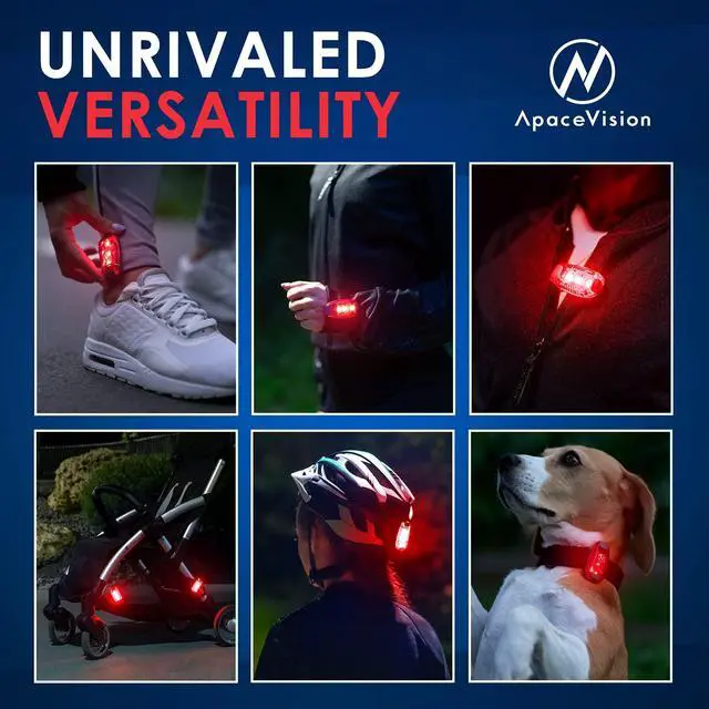 Alt view image 5 of 7 - _Mega Brand LED Safety Light (2 Pack) - Clip On Strobe/Running Lights for Runners, Dog, Bike, Walking, Boat, Kayak, Stroller and More - High Visibility Accessories for Your Reflective Gear, Bicycle