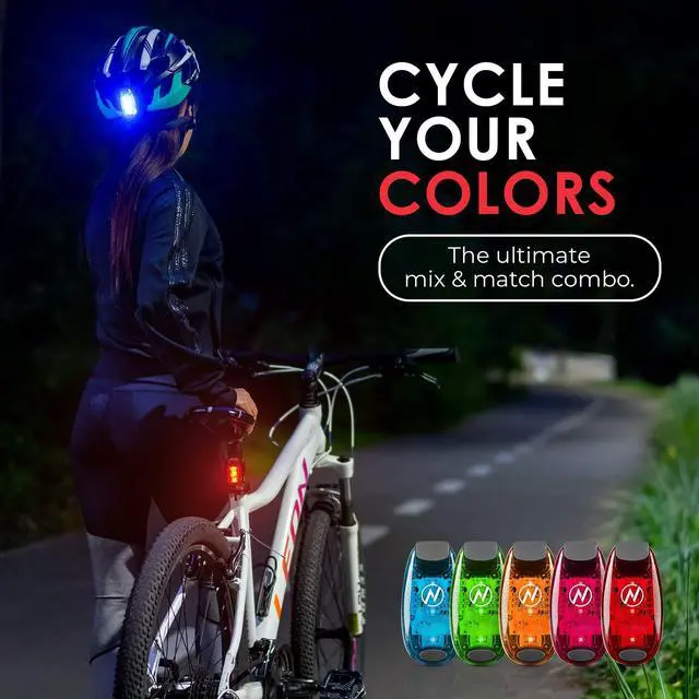 Alt view image 7 of 7 - _Mega Brand LED Safety Light (2 Pack) - Clip On Strobe/Running Lights for Runners, Dog, Bike, Walking, Boat, Kayak, Stroller and More - High Visibility Accessories for Your Reflective Gear, Bicycle
