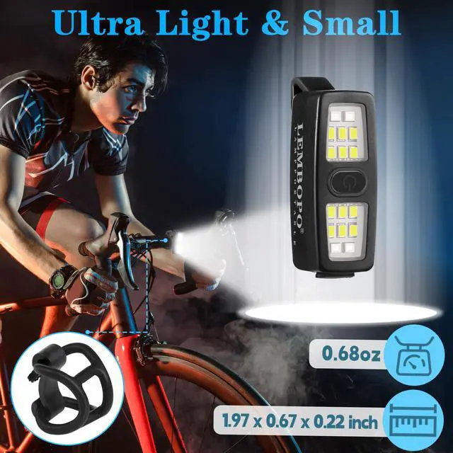 Alt view image 2 of 7 - _Mega Brand Small Rechargeable EDC Flashlight, Clip on Running Lights Gift for Runners, Safety Bike Lights for Dog Walking at Night, Hands Free Running Accessories Gear for Women Men