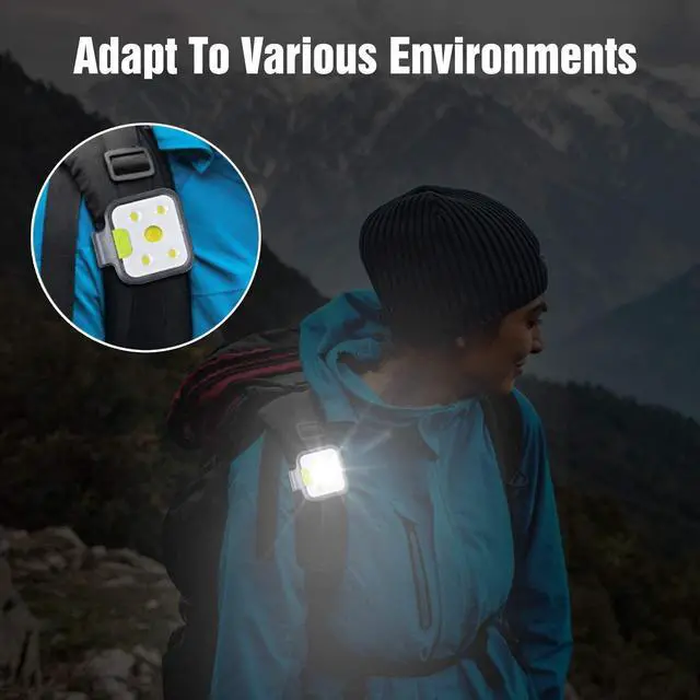 Alt view image 6 of 6 - _Mega Brand Running Light,2Pack Reflective Safety-Light for Runners,Rechargeable LED Light,Clip On Running Lights with Runners and Joggers for Camping,Hiking,Running,Outdoor Adventure (Black)
