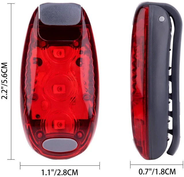 Alt view image 2 of 7 - 9 Pack LED Safety Lights, Clip-On Flashing Strobe Lights for Night | High Visibility LED Clip-On Safety Lights In Red, Blue And Green For Running, Walking And Cycling. Wear On Clothes Or Gear.