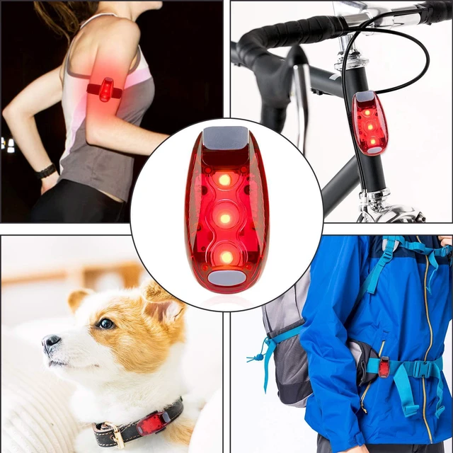 Alt view image 7 of 7 - 9 Pack LED Safety Lights, Clip-On Flashing Strobe Lights for Night | High Visibility LED Clip-On Safety Lights In Red, Blue And Green For Running, Walking And Cycling. Wear On Clothes Or Gear.