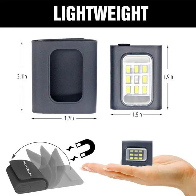 Alt view image 3 of 7 - _Mega Brand 2 Pack Outdoor Night Running Lights, LED Running Lights for Runners with Rechargeable Battery for Camping, Hiking, Walking, Jogging, Outdoor Adventure