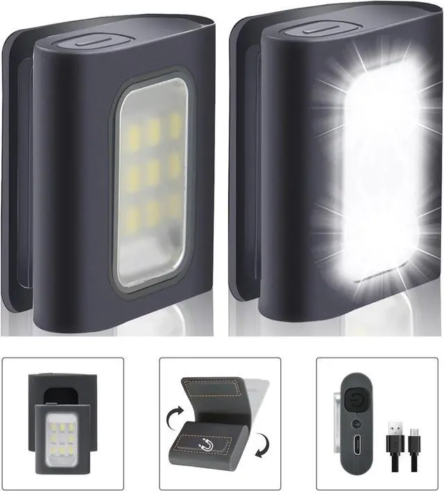 Alt view image 7 of 7 - _Mega Brand 2 Pack Outdoor Night Running Lights, LED Running Lights for Runners with Rechargeable Battery for Camping, Hiking, Walking, Jogging, Outdoor Adventure