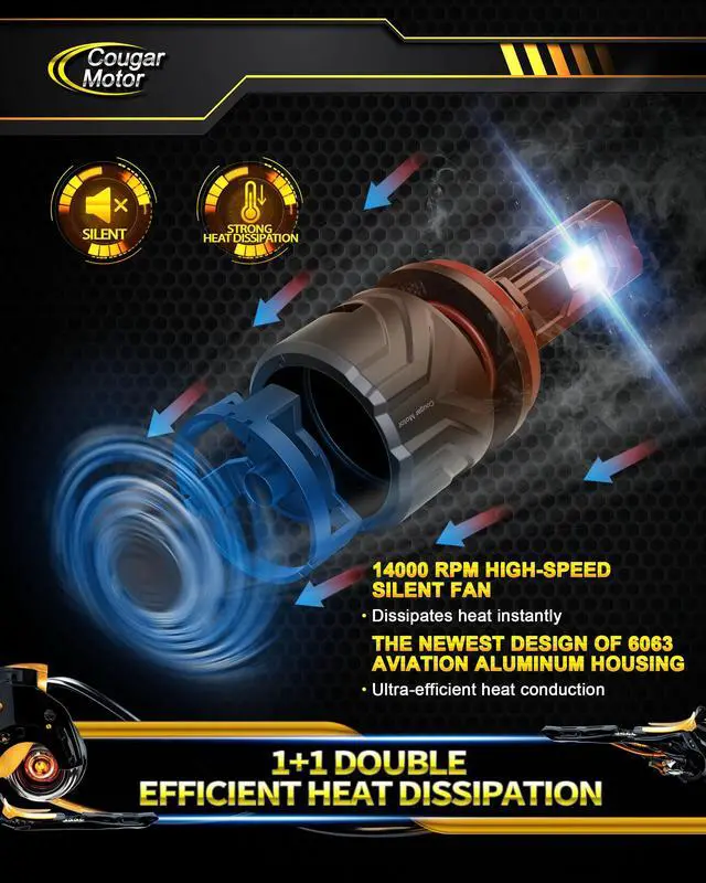 Alt view image 5 of 7 - _Mega Brand H11 Bulbs, H11 Light Bulb H8 H9 Fog Lights 6500K White Non-Polarity H11 Fog Bulb Plug and Play - Pack of 2