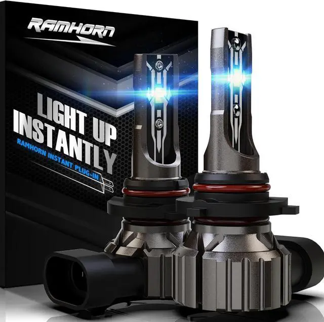 Main image of _Mega Brand 9005 Bulbs, 300% Brightness 6500K Fanless Instant Plug In Fog Light, Pack of 2