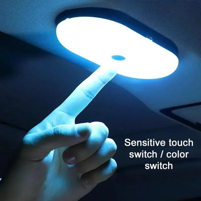Alt view image 2 of 7 - _Mega Brand Car Roof Light LED Car Interior Dome Light USB Rechargeable Reading Light Touch Switch Ambient Light Rear Interior Ceiling Light Car Drawer Trunk Lighting