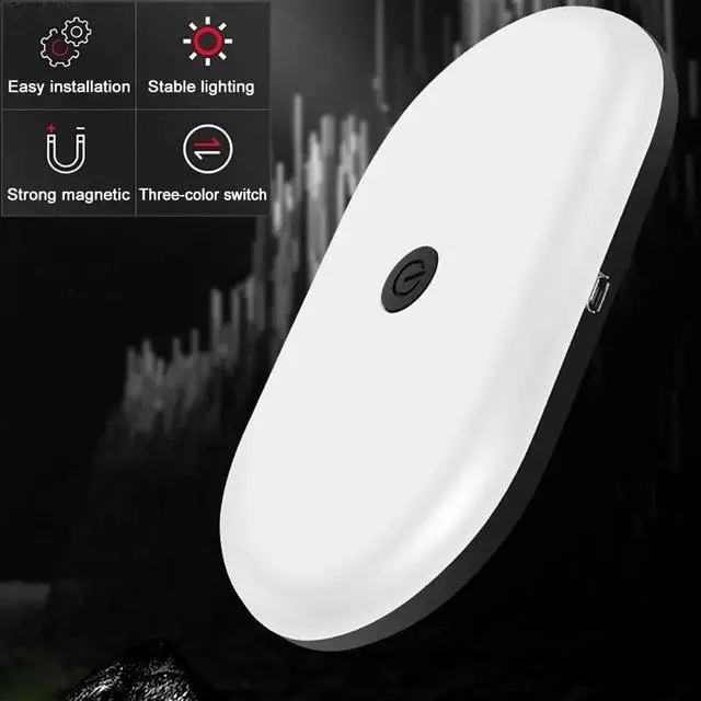 Alt view image 3 of 7 - _Mega Brand Car Roof Light LED Car Interior Dome Light USB Rechargeable Reading Light Touch Switch Ambient Light Rear Interior Ceiling Light Car Drawer Trunk Lighting