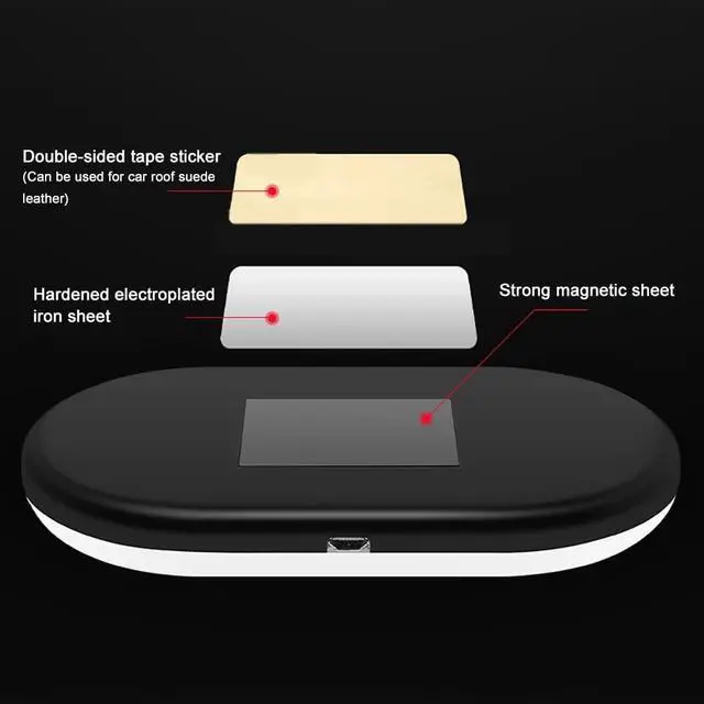 Alt view image 4 of 7 - _Mega Brand Car Roof Light LED Car Interior Dome Light USB Rechargeable Reading Light Touch Switch Ambient Light Rear Interior Ceiling Light Car Drawer Trunk Lighting