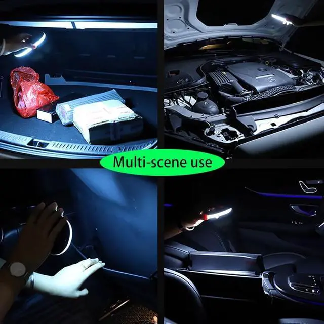 Alt view image 6 of 7 - _Mega Brand Car Roof Light LED Car Interior Dome Light USB Rechargeable Reading Light Touch Switch Ambient Light Rear Interior Ceiling Light Car Drawer Trunk Lighting