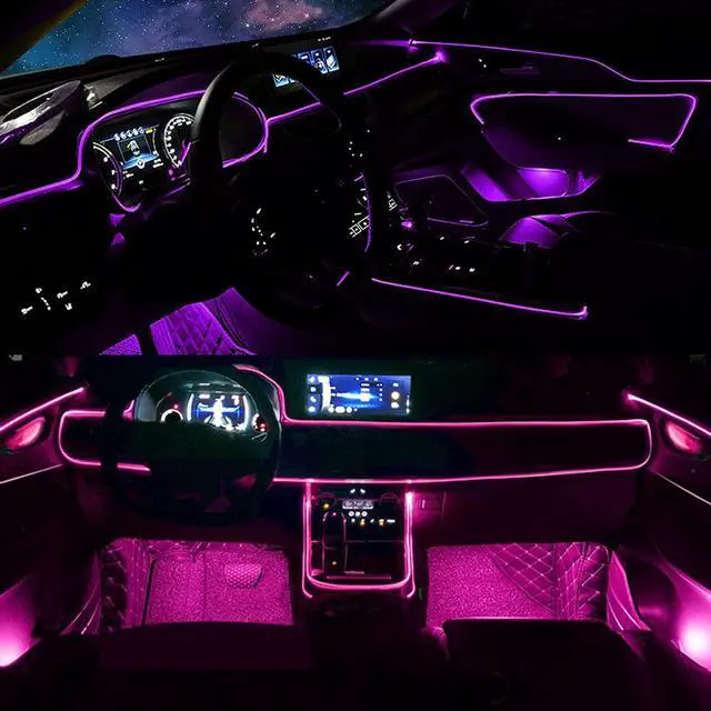 Alt view image 4 of 7 - _Mega Brand Interior Car LED Strip Lights, RGB 6 in 1 Ambient Lighting Kits with 315 inches Fiber Optic, 16 Million Colors Car Interior Lights with Wireless APP and Remote Control, Sync to Music