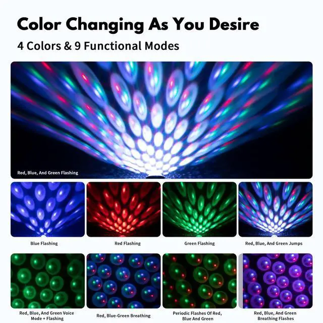 Alt view image 2 of 7 - _Mega Brand USB Star Projector Night Light, Adjustable Car Roof Lights, 4 Colors & 9 Functional Modes, Portable LED Interior Lights for Car Decor, Ceiling, Bedroom, Party - 1 Pack
