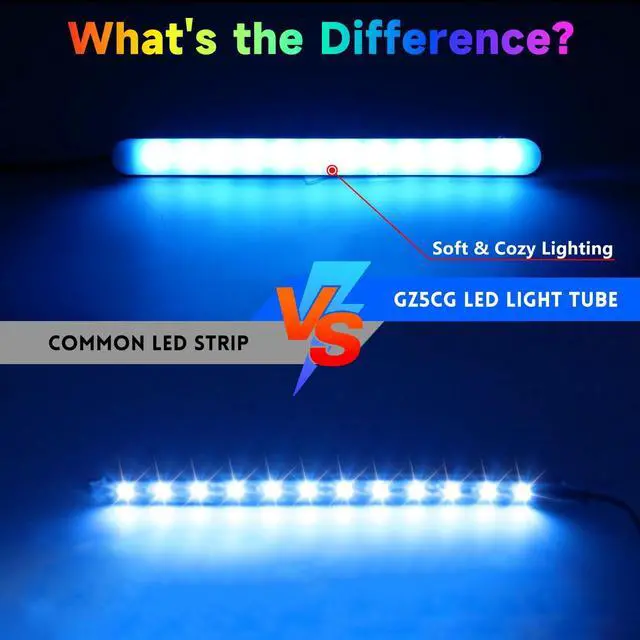 Alt view image 2 of 7 - _Mega Brand Car Led Light Interior Under Dash Foot Well Light RGB, 29 Modes Static/Gradient/Strobe, Music Sync, with Controller App Timer, USB 5V, Inside Car Lighting