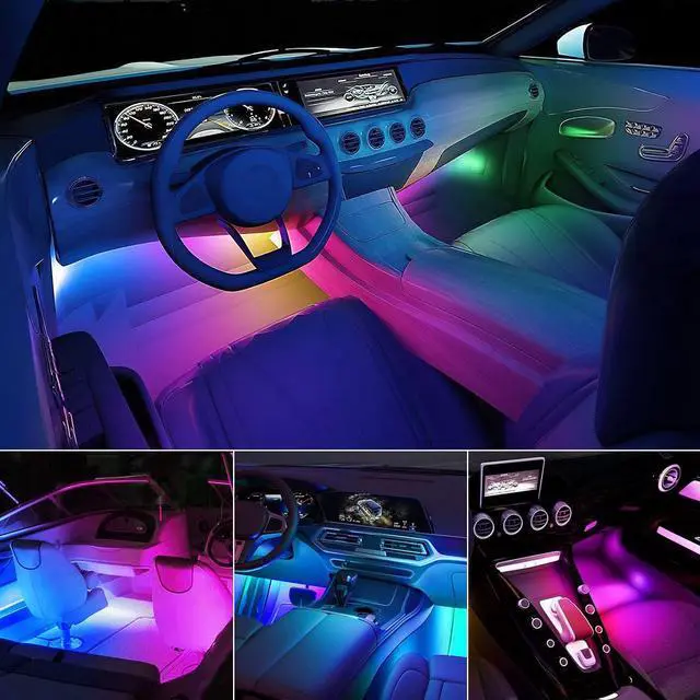Alt view image 7 of 7 - _Mega Brand 72 LED USB Interior Strip Lights Dream Color RGB-IC 12V DC with App RF Remote Control Multicolor Footwell Under Dash Chasing Inside Light Kits 2Lines Music Sync Mode for Cars Truck ATV UTV