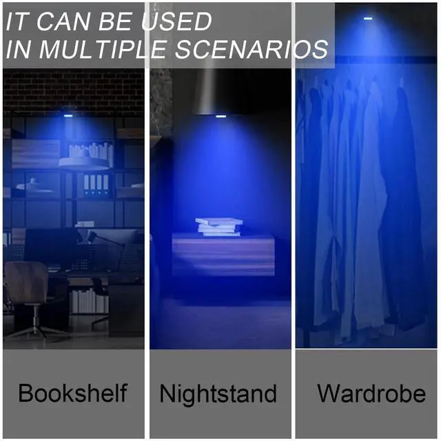 Alt view image 5 of 7 - _Mega Brand Car Interior Wireless Led Lights, 7 Colors Car Ambient Lighting with 6 Bright Led Lamp Beads, USB Rechargeable Car Interior Portable Magnetic Car Reading Light Night Light