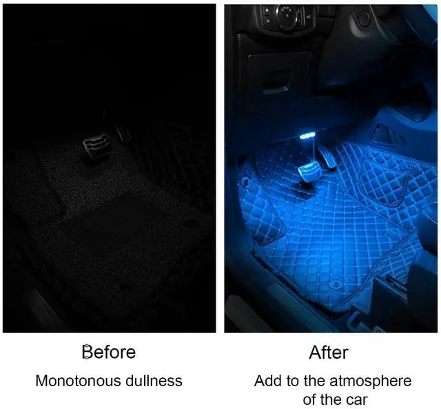 Alt view image 3 of 7 - _Mega Brand Car Interior Wireless Led Lights, 7 Colors Car Ambient Lighting with 6 Bright Led Lamp Beads, USB Rechargeable Car Interior Portable Magnetic Car Reading Light Night Light