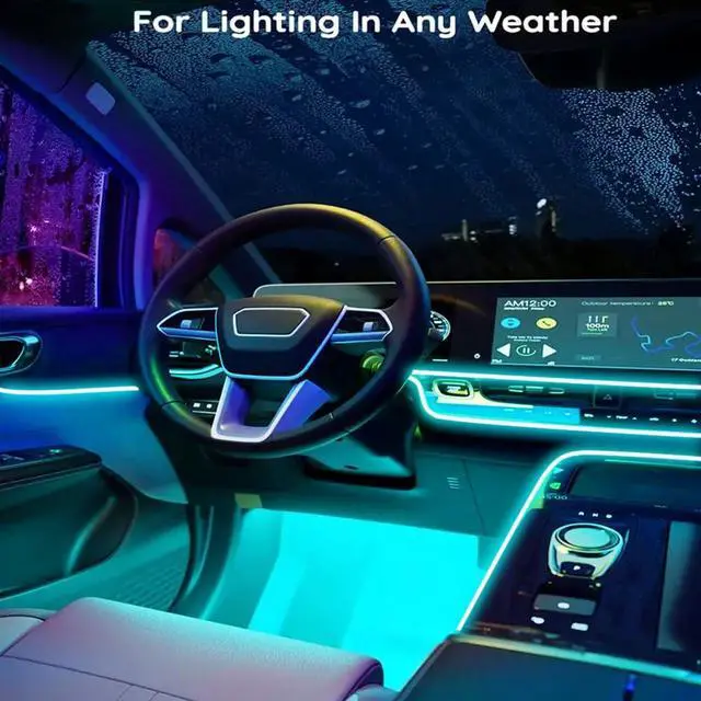 Alt view image 5 of 7 - _Mega Brand Car LED Interior Strip Lights, RGB Car Interior LED Light Wireless APP and Remote Control, 9 in 1 Ambient Lighting Kit with 236 Inches Fiber Optic, EL Wire Lights for Car Inside
