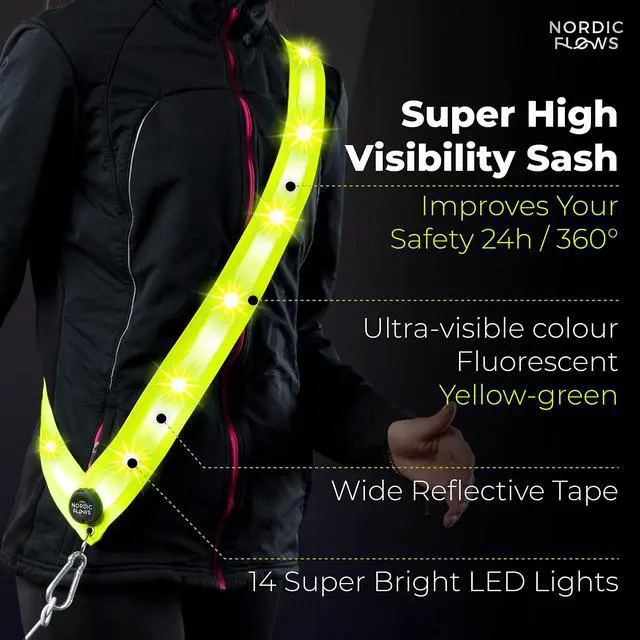 Alt view image 5 of 6 - _Mega Brand Rechargeable LED Reflective Lighted Vest for Night, Dog Lights for Dark Walking, Running Gear
