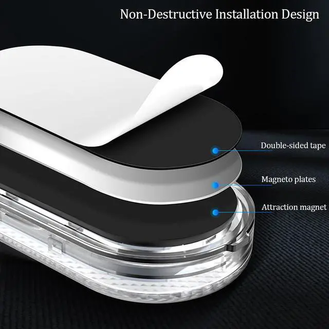 Alt view image 2 of 6 - 2 PCS Car Led Lights Interior,White Ambient Lighting Car Interior,USB Rechargeable Car Interior Reading Light,Portable Led Lights for Car