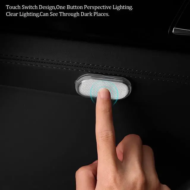 Alt view image 3 of 6 - 2 PCS Car Led Lights Interior,White Ambient Lighting Car Interior,USB Rechargeable Car Interior Reading Light,Portable Led Lights for Car