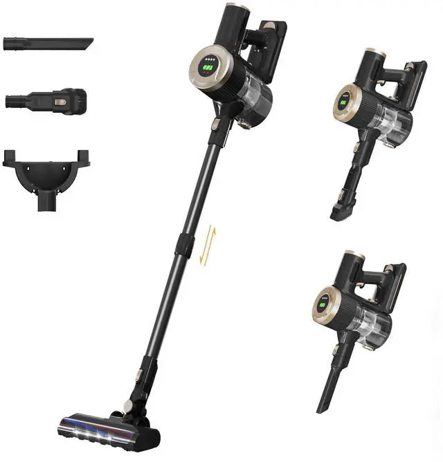 Main image of _Mega Brand Cordless Stick Vacuum Cleaner, 30KPa Handheld 2200mAh Rechargeable Battery Lightweight Small Vac Electirc Broom, 40Mins Runtime for Home Hard Floor Carpet Pet Hair Cleaning, LED Screen