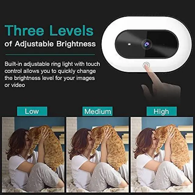 Alt view image 4 of 6 - _Mega Brand StreamCam N930E with Software, 1080P Webcam with Ring Light and Privacy Cover, Auto-Focus, Plug and Play, Web Camera for Online Learning, Zoom Meeting Skype Teams, PC Mac Laptop Desktop