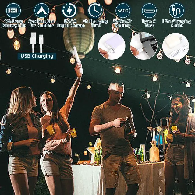 Alt view image 7 of 7 - _Mega Brand Rechargeable Video Conference Light with 3 Models and 5 Brightness Levels,Built-in 3600mAh Battery for Tiktok,Facebook,Meeting,Bookshelf Ceiling, Streaming, Piano, Emergency Tube Light