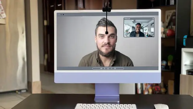 Alt view image 6 of 6 - _Mega Brand V2 Middle-Screen Webcam - The Original _Mega Brand - 1080p Plug & Play USB, Adjustable Webcam for Laptop and Desktop for Home Video Conferences