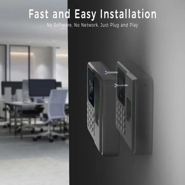 Alt view image 7 of 7 - _Mega Brand Time Clocks for Employees Small Business, Fingerprint + PIN, Clock in and Out Machine for Employees, No Monthly Fee No Software Required