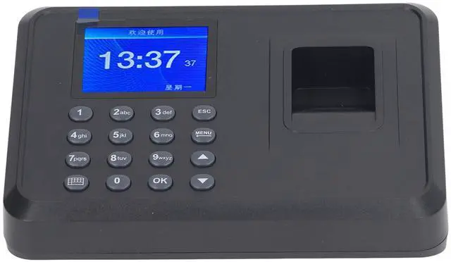 Alt view image 4 of 7 - Fingerprint Time Attendance Machine, Multilingual Voice Reminder Fingerprint Password Attendance Machine Employee Time Clock for Offices, Factories and More (US Plug)