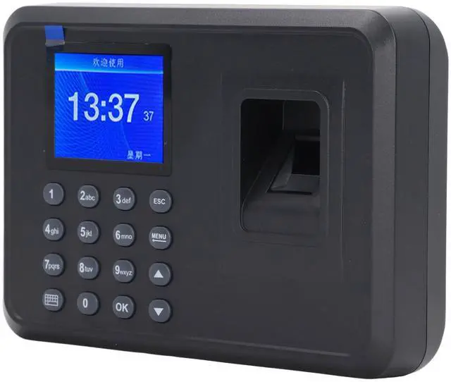 Alt view image 6 of 7 - Fingerprint Time Attendance Machine, Multilingual Voice Reminder Fingerprint Password Attendance Machine Employee Time Clock for Offices, Factories and More (US Plug)