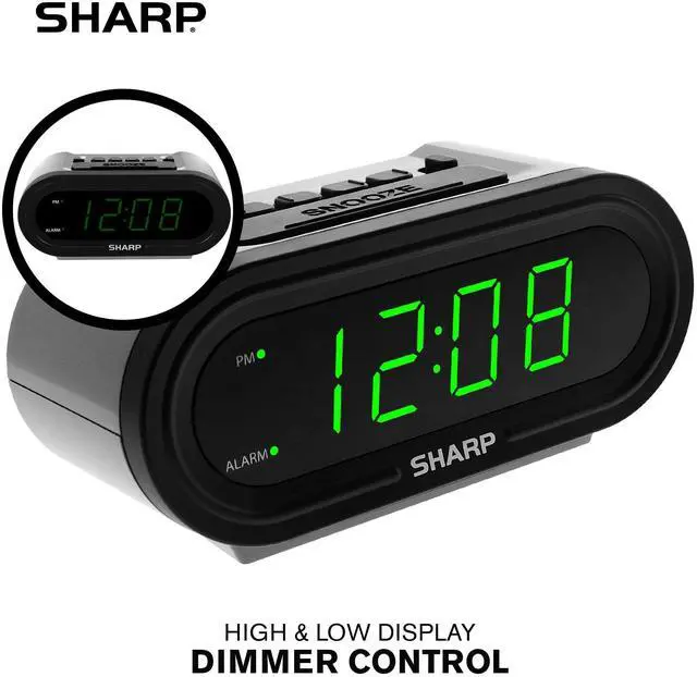 Alt view image 5 of 6 - _Mega Brand Digital Alarm with AccuSet - Automatic Smart Clock, Never Needs Setting - Great for Seniors, Kids, and Everyone who Doesn't Want to Set a Clock! Silver Case with Green LEDs