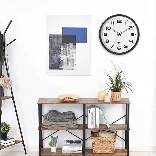Alt view image 6 of 7 - _Mega Brand 12Inch Wi-Fi Wall Clock with Auto Sync Time & DST, Easy to Read, Large Digital Display, Silent Battery Operated Wall Clock for Living Room Bedroom School Office Kitchen