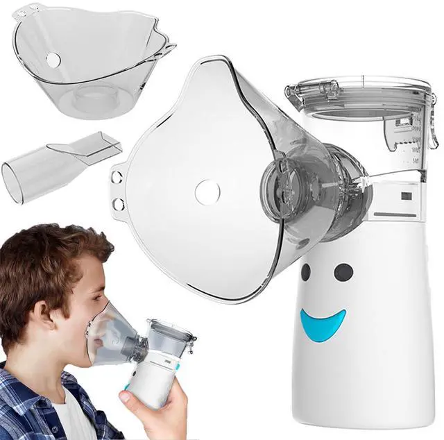 Main image of _Mega Brand Portable Nebulizer, Effective Handheld Mesh Nebulizer Machine for Kids Adults, Breathing Machine Nebulizer Inhaler Home Use Travel Friendly