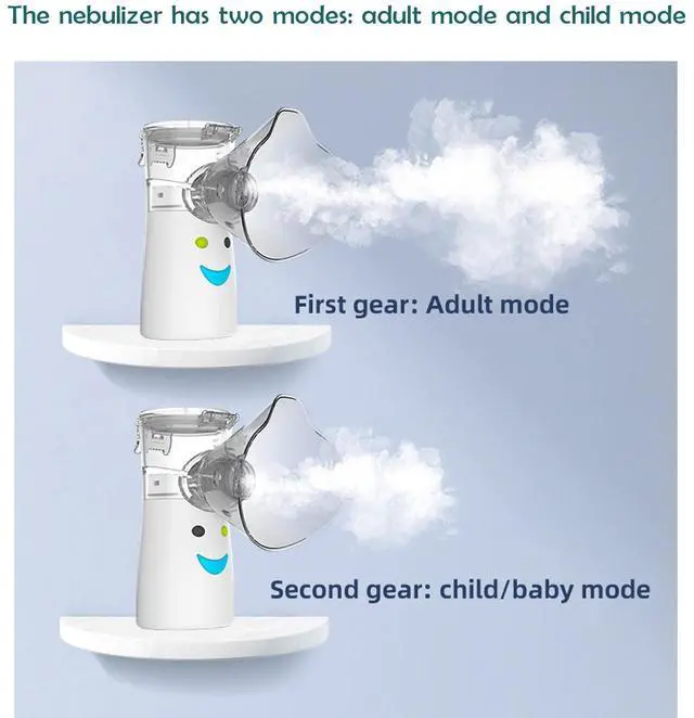 Alt view image 5 of 7 - _Mega Brand Portable Nebulizer, Effective Handheld Mesh Nebulizer Machine for Kids Adults, Breathing Machine Nebulizer Inhaler Home Use Travel Friendly