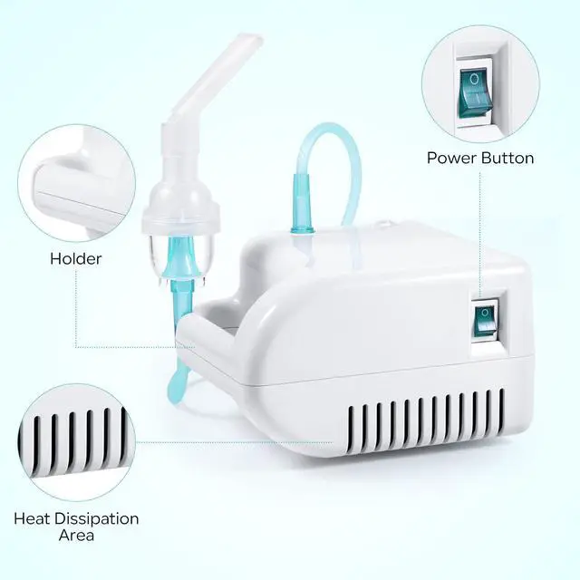 Alt view image 3 of 7 - Nebulizer Machine, Portable Nebulizer for Adults and Kids with 1 Set of Kits,