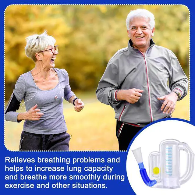 Alt view image 2 of 3 - Incentive Spirometer,Adult Lung Trainer,Breathing Trainer - 5000ML Inhale Volume Measurement, Equipped with Ball Flow Rate Indicator & Scale Indicator