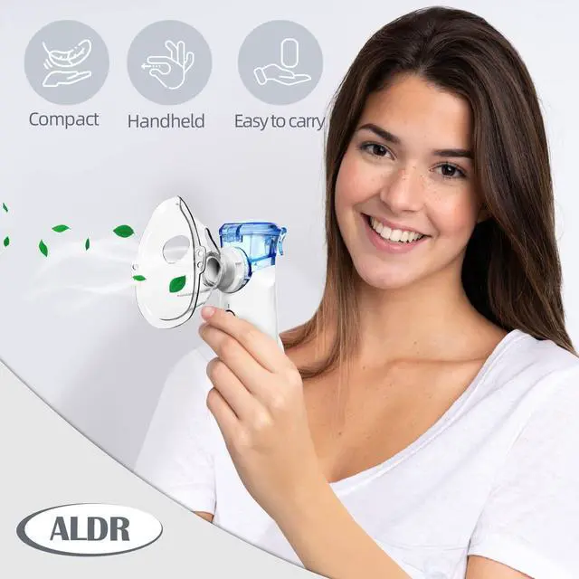 Alt view image 2 of 5 - _Mega Brand Portable Nebulizer,Cool Mist Inhaler for Breathing Problems,Nebulizer Machine for Kids&Adults,Handheld Mesh Atomizer for Home Daily Use or Travel