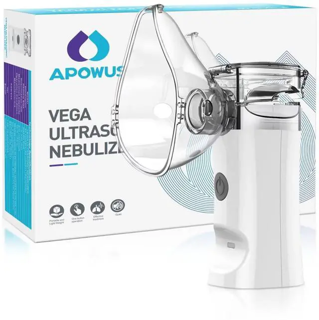 Main image of Portable Nebulizer - Handheld Mesh Nebulizer for Breathing Problems, Portable Nebulizer with Mouthpiece, Kids and Adults Mask of Replacement Accessories _Mega Brand