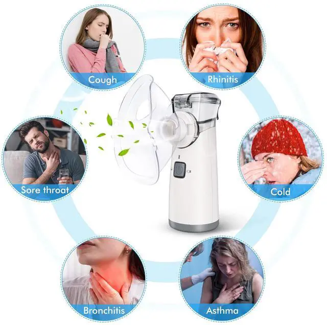Alt view image 2 of 5 - Portable Nebulizer for Adults and Kids Handheld Nebulizer with Automatic-Cleaning Ultrafine Mesh Making, Effective for Home use