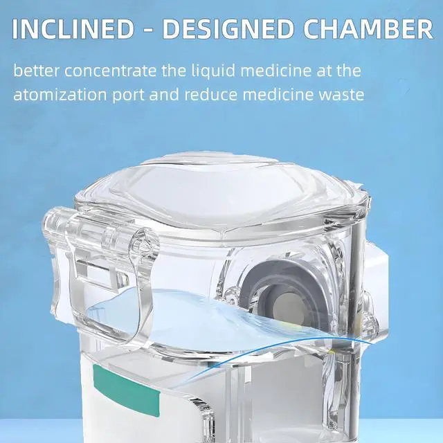 Alt view image 7 of 7 - _Mega Brand Portable Nebulizer for Breathing Problems, Handheld Nebulizer for Kids and Adults, Small Nebulizer Machine with Self-Clean Mode for Home Use